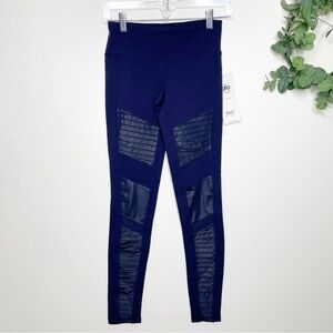 Alo Moto Legging in Rich Navy Glossy Size XS New With Tags